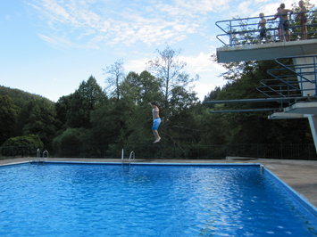 Schwimmbadbesuch