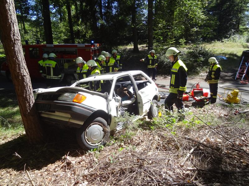 K800 2. Unfallauto am Baum FFW Leimen