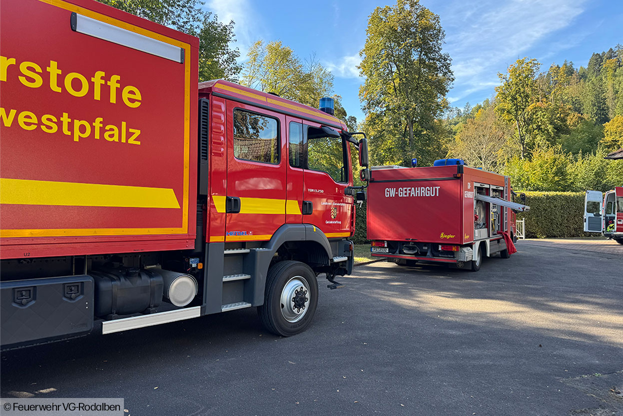 Brandschutzerziehung Grundschule Merzalben Beschädigte Gasleitung in der Straße