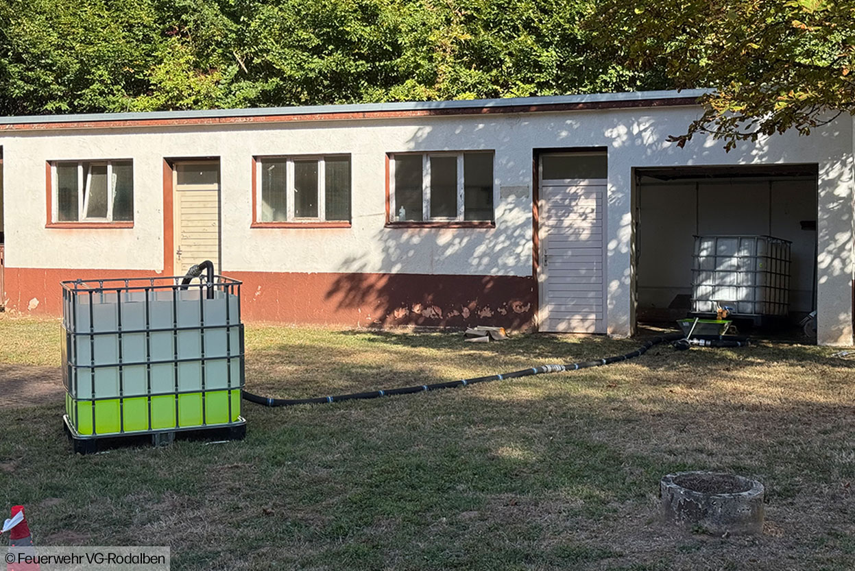 Brandschutzerziehung Grundschule Merzalben Beschädigte Gasleitung in der Straße